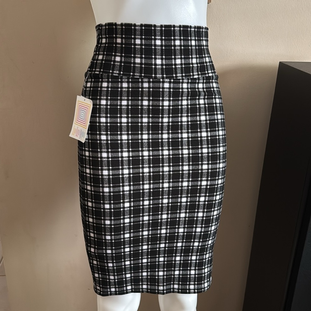 Plaid Black and White Women's Skirt